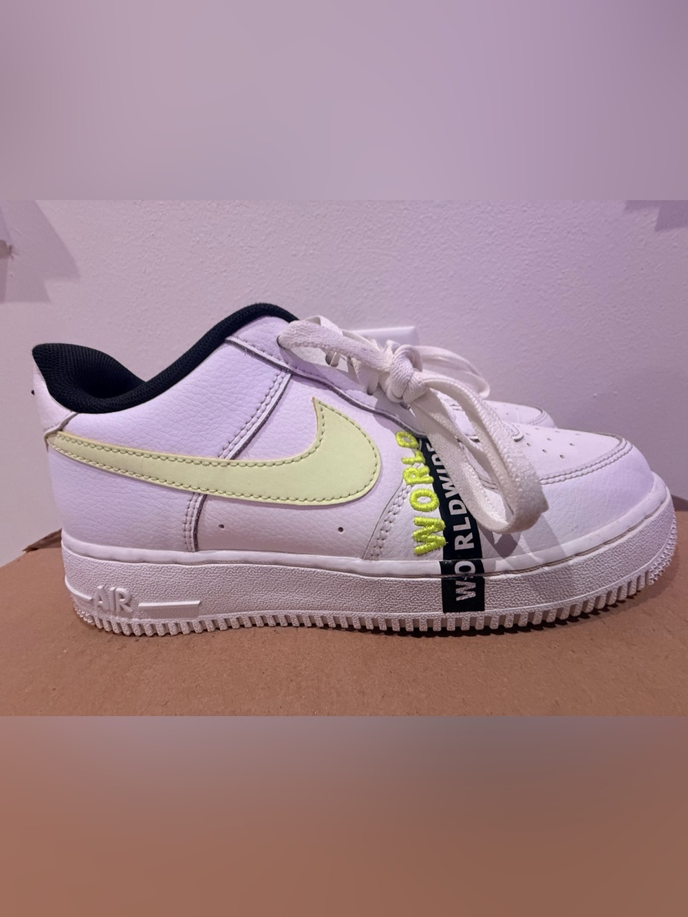 Nike Air Force 1 Worldwide CK6924-101 Sneakers Size 6.5Y